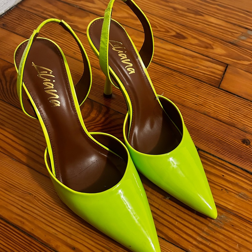 Women's Neon Yellow Heels